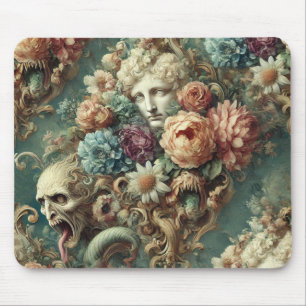Tapis De Souris Motorcade infernale - Design floral gothique