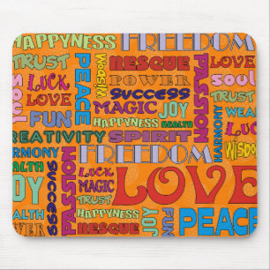 Tapis De Souris Mots/affirmations de l'Esprit   fleur de vie