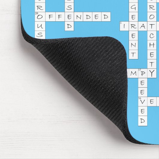 Tapis De Souris Mots croisés Puzzle Semantique Humour Bleu (Coin)