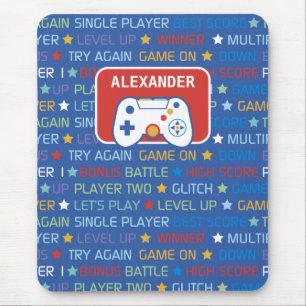 Tapis De Souris Mots de jeu vidéo