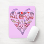 Tapis De Souris Mots du coeur (Avec souris)