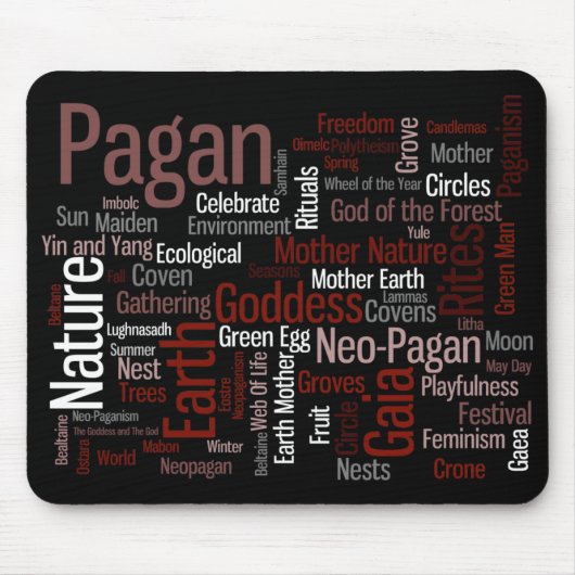 Tapis De Souris Mots païens (Devant)