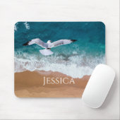 Tapis De Souris Mouette au-dessus de la mer (Avec souris)