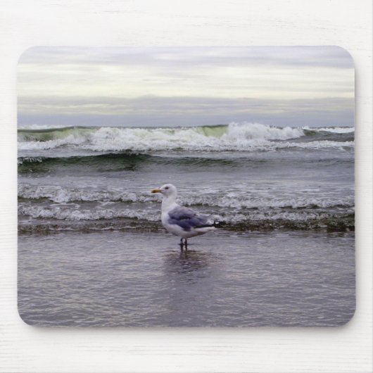 Tapis De Souris Mouette dans l'océan Mousepad (Devant)