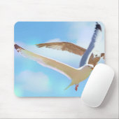 Tapis de souris mouettes en vol (Avec souris)