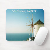 Tapis De Souris Moulin à vent de Santorin, Grèce (Avec souris)