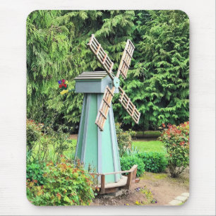 Tapis De Souris Moulin à vin vert Jardin Décor