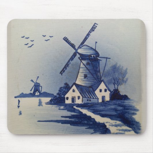Tapis De Souris Moulin blanc blanc blanc vintage (Devant)