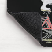 Tapis De Souris Moulin De Lapin Sur Vélo À Vélo (Coin)