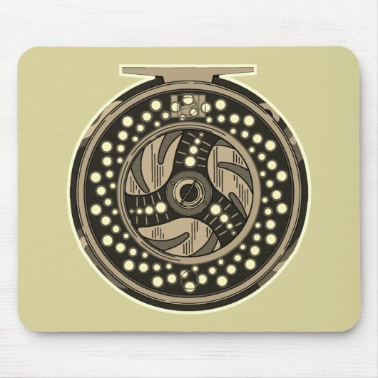 Tapis De Souris Moulinet de pêche à la mouche (Devant)