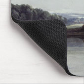 Tapis De Souris Moulins à vent par une rivière, 19ème siècle (Coin)