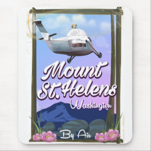 Tapis De Souris Mount St. Helens Washington Travel poster