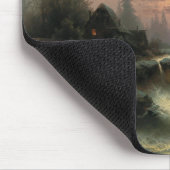 Tapis De Souris Mountain Stream au clair de lune - Albert Rieger (Coin)