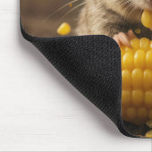 Tapis De Souris Mouse Enjoying an Ear of Corn (Coin)