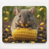 Tapis De Souris Mouse Enjoying an Ear of Corn (Devant)