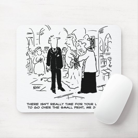 Tapis De Souris Mouse Mat with Church Service Mariage Vicar (Avec souris)