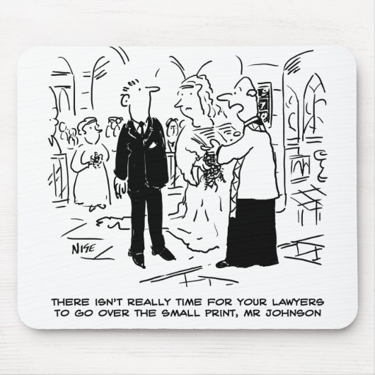 Tapis De Souris Mouse Mat with Church Service Mariage Vicar (Devant)