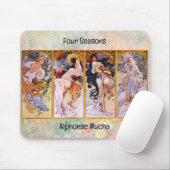 Tapis De Souris MOUSE PAD - L'art "Four Seasons" d'Alphonse Mucha (Avec souris)