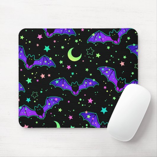Tapis De Souris Mouse pad - "Purple bats" (Avec souris)
