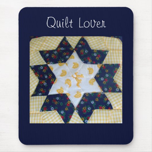 Tapis De Souris Mouse Pad - Star Quilt Pattern (Devant)