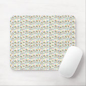 Tapis De Souris Mouse pad with a pattern of diverse smiley faces  (Avec souris)