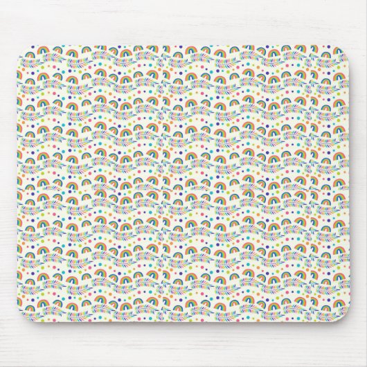 Tapis De Souris Mouse pad with a pattern of diverse smiley faces (Devant)
