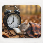 Tapis De Souris Mouse Sleeping By an Alarm Clock (Devant)