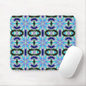 Tapis De Souris mousepac à design noir bleu géométrique (Avec souris)