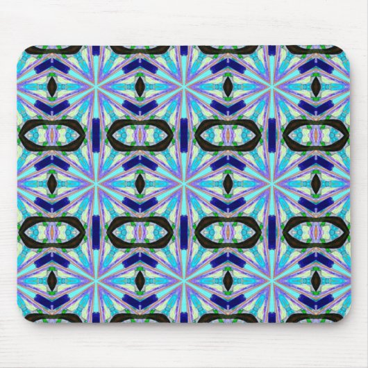 Tapis De Souris mousepac à design noir bleu géométrique (Devant)