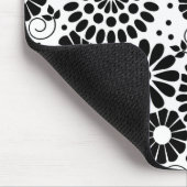 Tapis De Souris Mousepac à fleurs noires rétro (Coin)