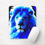 Tapis De Souris Mousepac bleu tête de lion (Avec souris)