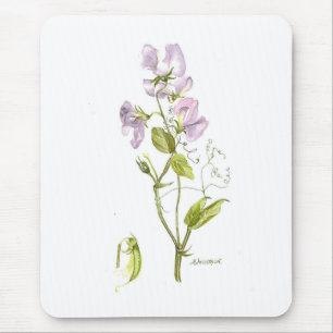 Tapis De Souris Mousepac d'aquarelle de pois doux violet