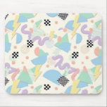 Tapis De Souris Mousepad<br><div class="desc">Retro 90s Memphis Pattern – Colorful Geometric Abstract Throwback Design Description Celebrate the bold creativity of the 1990s with this vibrant retro Memphis style pattern. Featuring playful geometric shapes, lightning bolts, checkerboard accents, and pastel colors, this design captures the energetic spirit of classic 90s graphic design. The abstract mix of...</div>