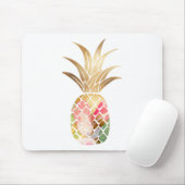 Tapis De Souris Mousepad à ananas en or (Avec souris)