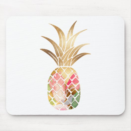 Tapis De Souris Mousepad à ananas en or (Devant)