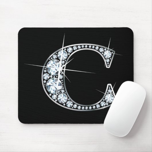 Tapis De Souris Mousepad à bille de diamant "C" (Avec souris)