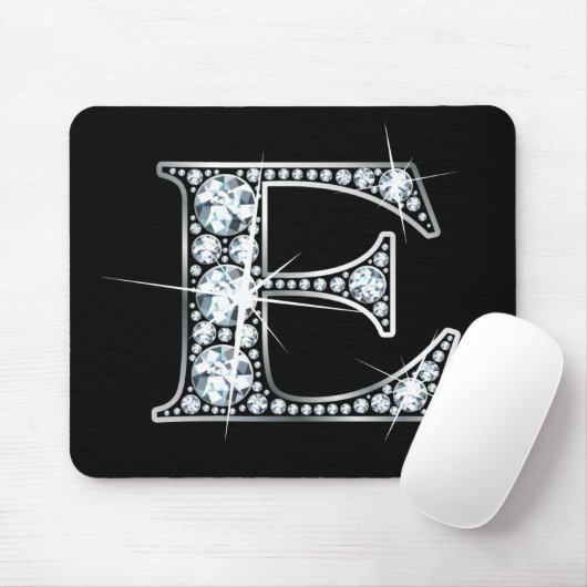 Tapis De Souris Mousepad à bille de diamant "E" (Avec souris)