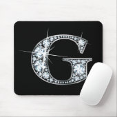 Tapis De Souris Mousepad à bille de diamant "G" (Avec souris)