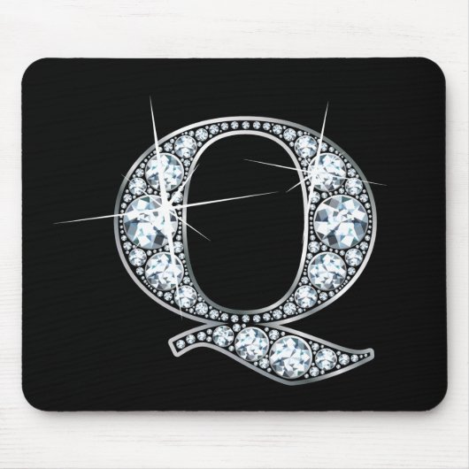 Tapis De Souris Mousepad à bille de diamant "Q" (Devant)