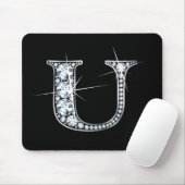 Tapis De Souris Mousepad à bille de diamant "U" (Avec souris)