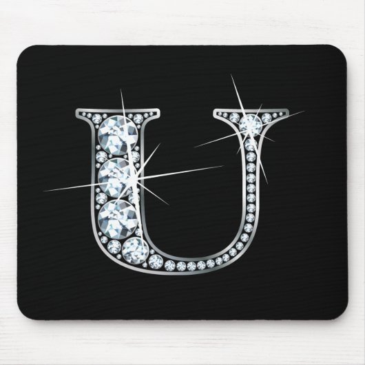 Tapis De Souris Mousepad à bille de diamant "U" (Devant)