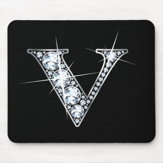 Tapis De Souris Mousepad à bille de diamant "V" (Devant)