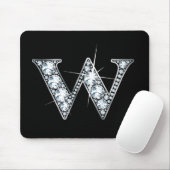 Tapis De Souris Mousepad à bille de diamant "W" (Avec souris)