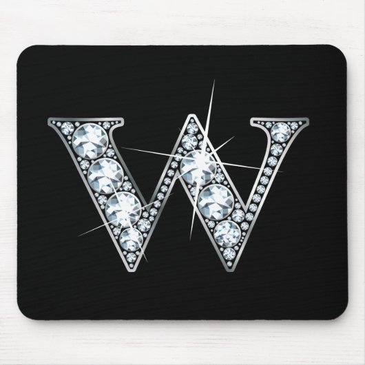 Tapis De Souris Mousepad à bille de diamant "W" (Devant)