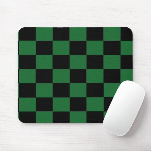 Tapis De Souris Mousepad À damiers vert et noir (Avec souris)