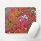 Tapis De Souris Mousepad à feuilles rouges (Avec souris)