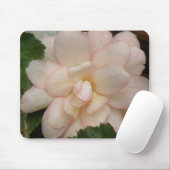 Tapis De Souris Mousepad à fleur de Begonia blanche (Avec souris)
