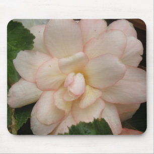 Tapis De Souris Mousepad à fleur de Begonia blanche