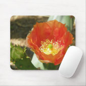 Tapis De Souris Mousepad à fleurs de cactus orange (Avec souris)