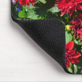 Tapis De Souris Mousepad à fleurs de Dahlia rouge (Coin)